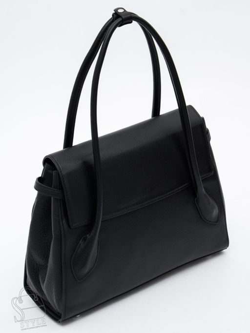 Сумка женская кожаная 2424Y black Polina&Eiterou