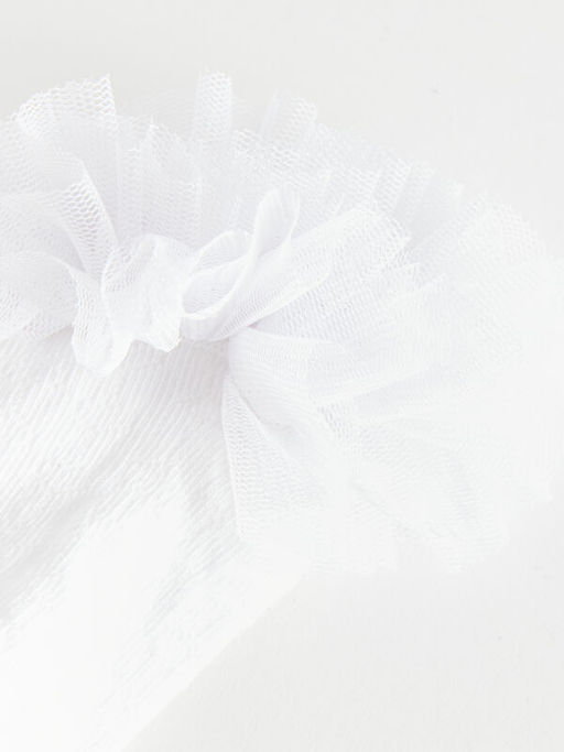 T?l Detayl? K?z Bebek Patik ?orap 2li