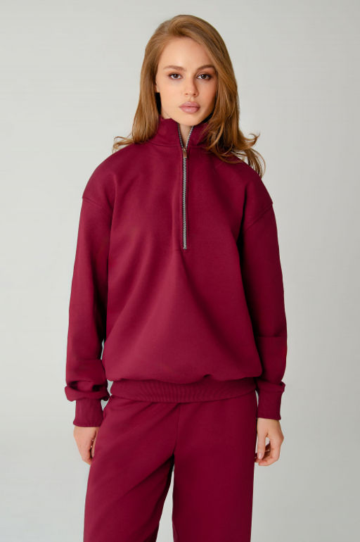 Арт. 2-542/1 Костюм женский с брюками 44-50 (4 шт) Цвет:бордовый - Калинка фото 7