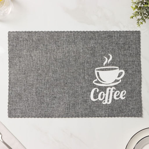 Салфетки сервировочные на стол Доляна Coffee, 4 шт., 44×29 см, серые