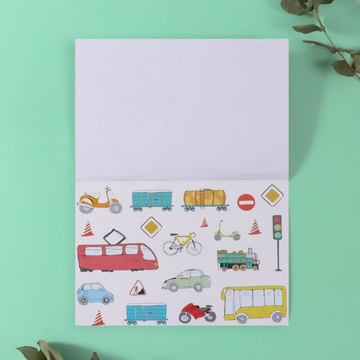 Наклейки в книжке «Техника», 3 фона, 20.7×14.2 см