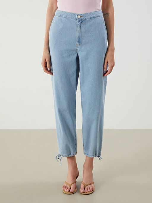 Beli Lastikli Jogger Kad?n Jean Pantolon