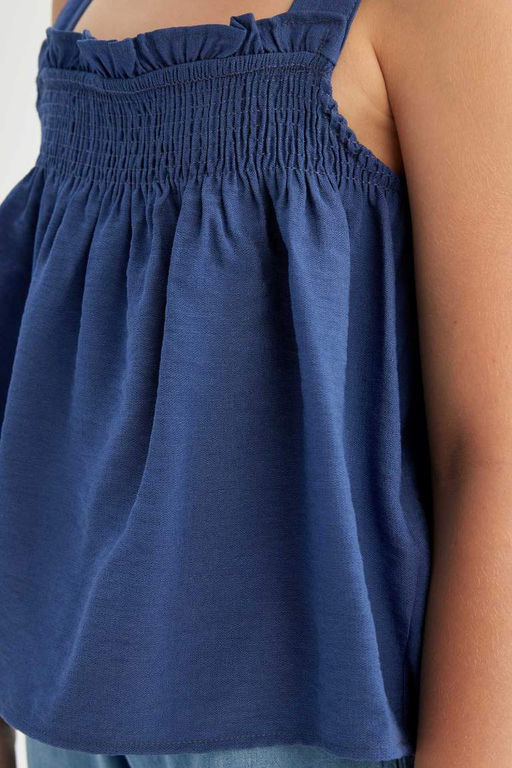 Блузка с бретелями для девочки - Defacto фото 5