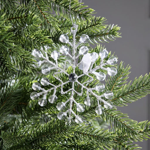 Подвеска световая Снежинка, 1414х1 см, 10 LED, от батареек AG13х3, свечение белое - Luazon lighting фото 2