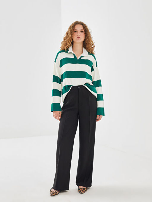 Loose Fit Geni? Pa?a Kad?n Pantolon