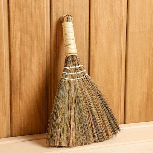 Веник-метёлка, 25 см, сорго, бамбук