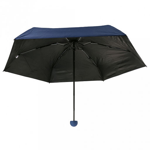 Зонт-мини механический Палитра UPF50+ ткань эпонж (полиэстер) + черное УФ-покрытие, 6 лучей, д/купола 90см, 5 сложений, 18см в сложенном виде, механизм против ветра, ручка с покрытием soft-touch, цвет синий, 218гр (Китай) - Домашняя Мода фото 3