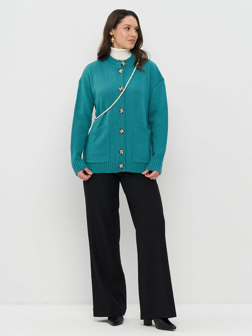 Кардиган женский 5252-1798. 4300999 аквамарин