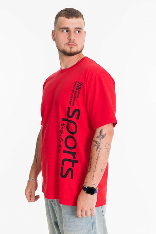 Футболка М125041Па красный - Елена фото 2