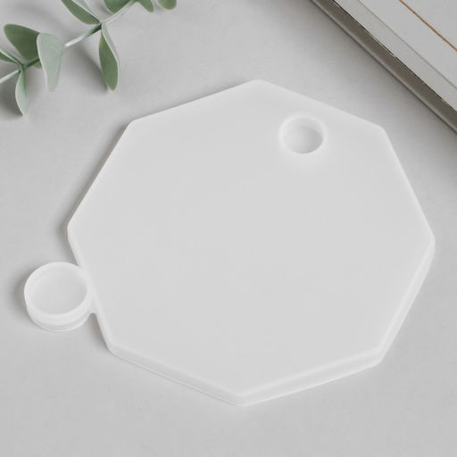 Молд силикононовый «Шкатулка многогранник - крышка» 10,3 х 10,3 х 0,7 см