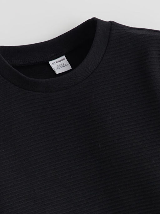 Bisiklet Yaka Basic Erkek ?ocuk Sweatshirt