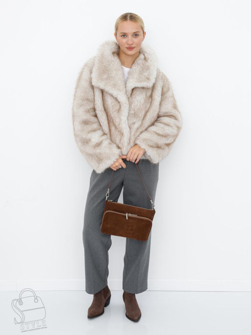 Сумка женская кожаная 8200PEF cocoa Polina&Eiterou в Новосибирске