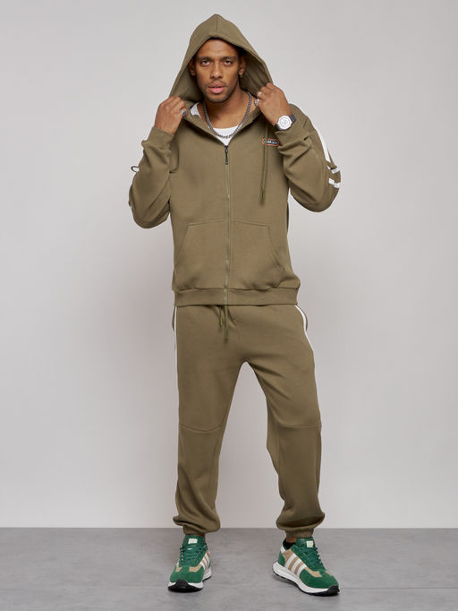 Спортивный костюм мужской трикотажный демисезонный цвета хаки 12011Kh - Mtforce фото 6