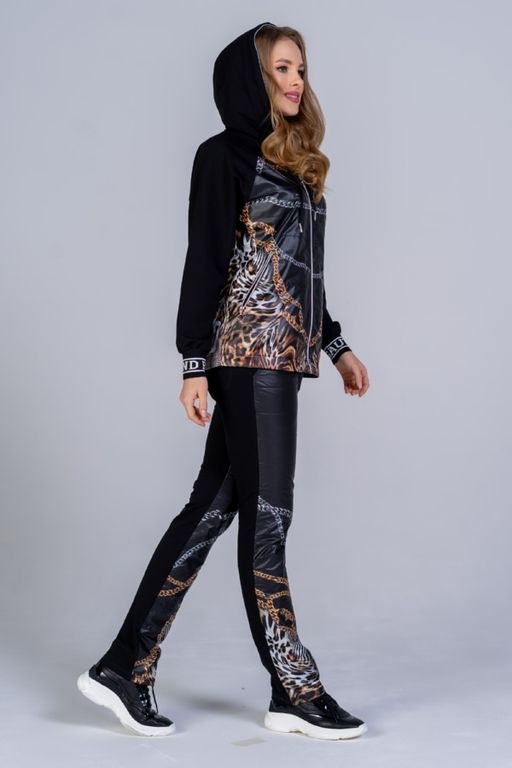 Толстовка из футера  комбинированного с плащевкой - А+б коллекция фото 13