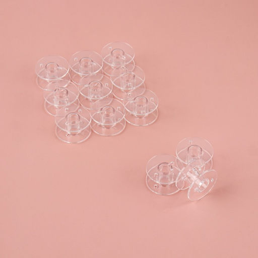 Цена за 4 шт. Набор шпулек, d=20 мм, 12 шт., прозрачный