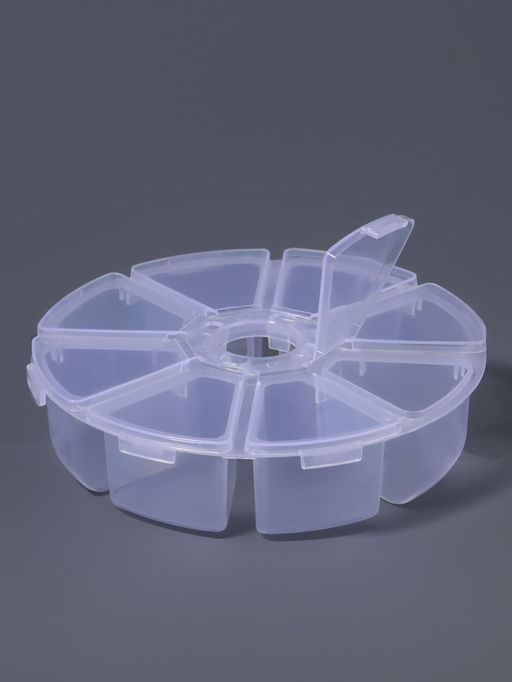 Органайзер для хранения мелочей, 8 ячеек, d=10.5×3 см, прозрачный