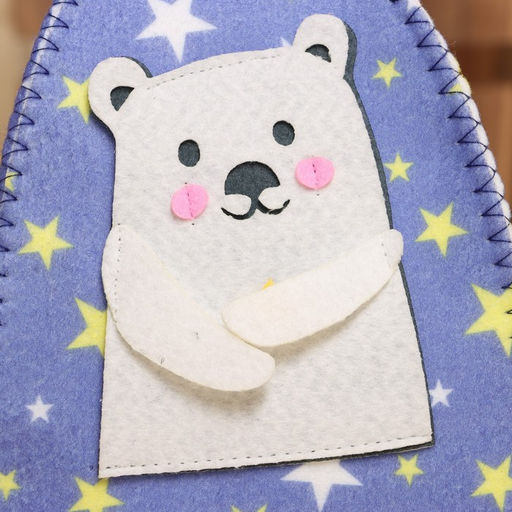 Шапка для бани с аппликацией Застенчивый Мишка - Simaland фото 3