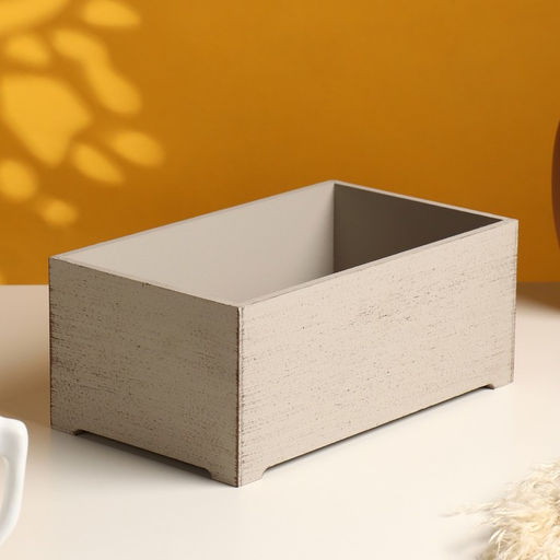 Набор ящиков деревянных Прованс 3 в 1 (25х14,5х10; 23х12,5х9; 21х10х8)см светло-серый - Дарим красиво фото 4