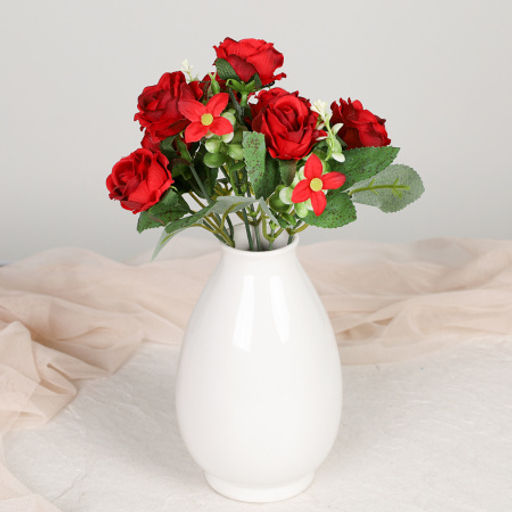 Цветок искусственный Букет роз 28 см / BR-28 /уп 1200/ (Бежевый) - Галеонтрейд фото 7