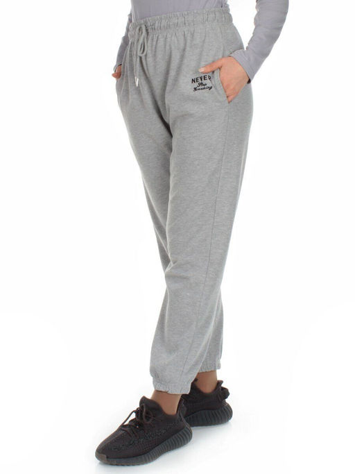 J-01 GRAY Брюки спортивные женские (85% хлопок, 15% полиэстер)