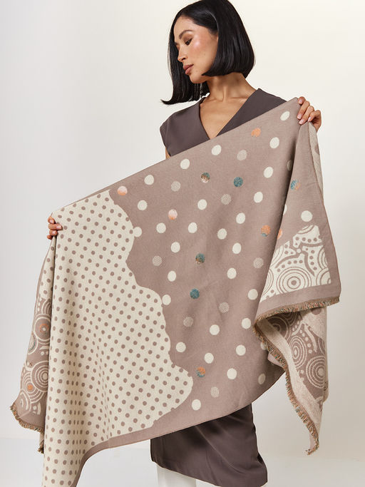 в составе ШЕРСТЬ и КАШЕМИР Большой, мягкий, теплый двусторонний палантин - Tantino фото 15