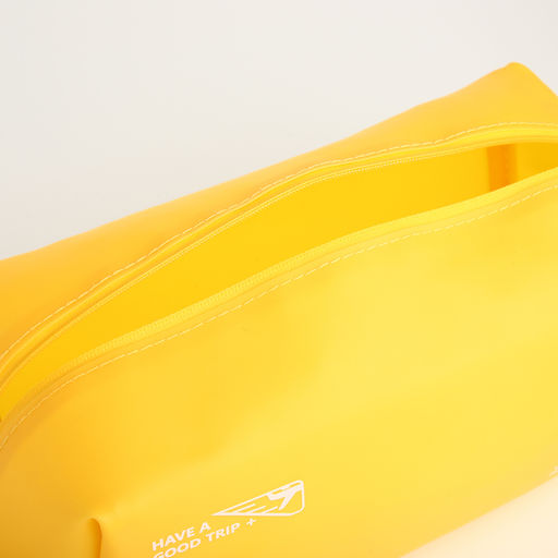 Косметичка на молнии для бассейна, с ручкой, с принтом Good trip, жёлтая - Simaland фото 3