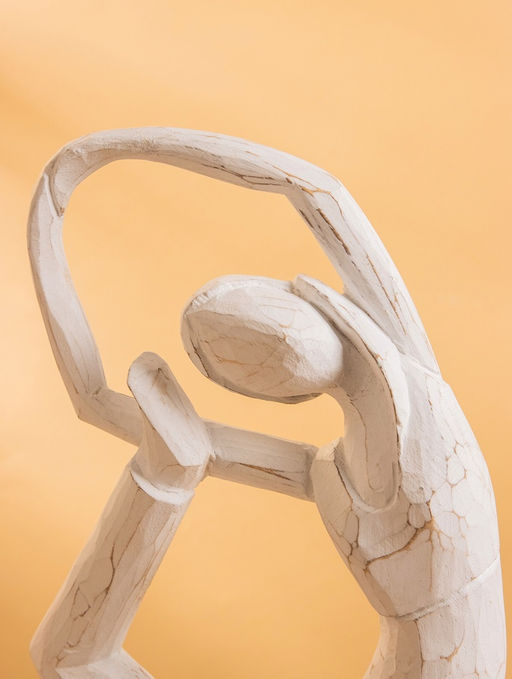 Сувенир «Йога», 25×10×35 см, дерево, белый