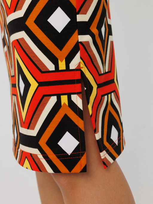 Юбка женская Ю-17 (футер с лайкрой) Бордовая клетка