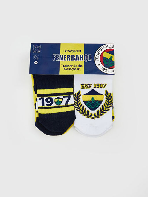 Fenerbah?e Desenli Erkek ?ocuk Patik ?orap 5li