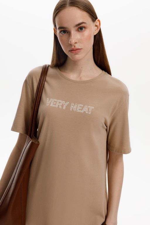 ЕВТ 5075/темно-бежевый платье жен