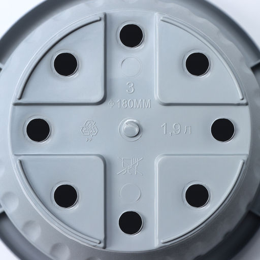 Горшок для цветов с поддоном Сильвер ЭКО, 1.9 л, d=18 см, светло-серый - Simaland фото 5