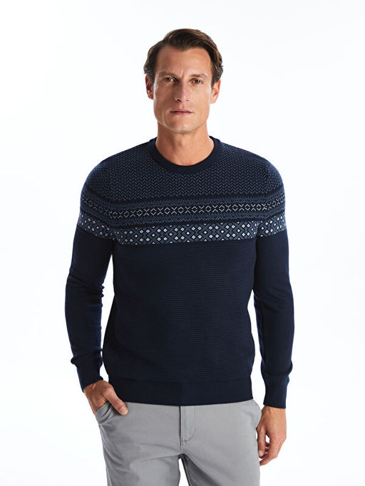 Bisiklet Yaka Erkek Triko Kazak