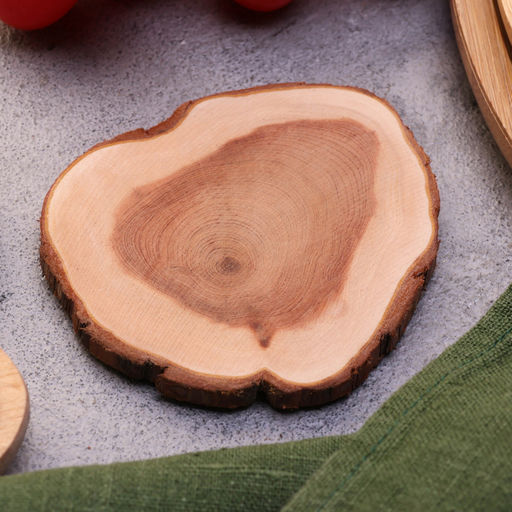 Цена за 2 шт. Подставка под кружку, цельная, срез, 8-10 см, можжевельник
