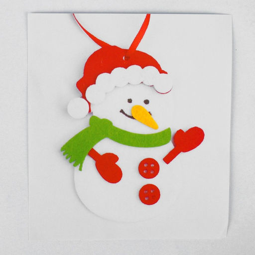 Ёлочная игрушка из фетра «Весёлый снеговик», своими руками