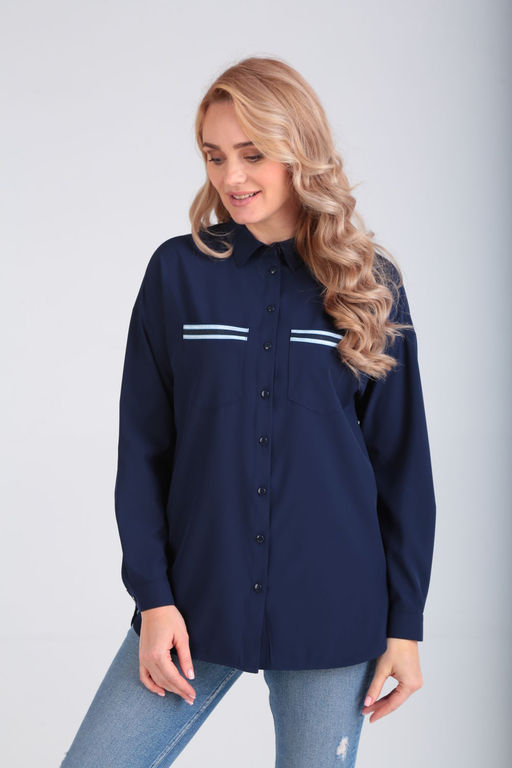 Рубашка Modema 449/5 синий фото 2