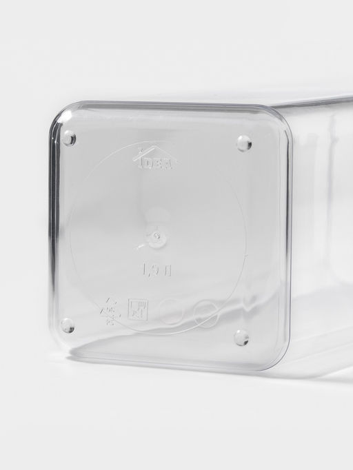 Банка для хранения сыпучих продуктов IDEA «Степ», 1.9 л, 10×28 см, пластик, крышка белая