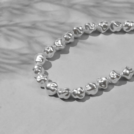 Бусины пластиковые на нити «Жемчуг», 10 мм, набор 120 шт., цвет белый