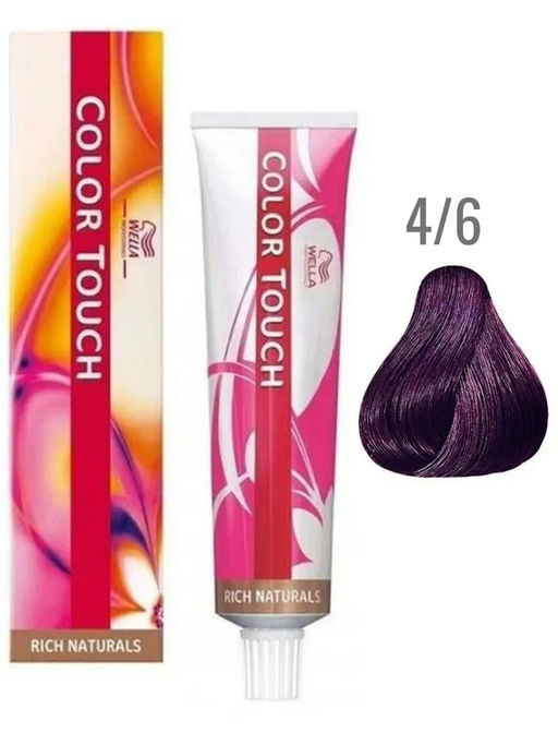 Краска Color Touch 4/6 средне-коричневый фиолетовый Wella Professionals