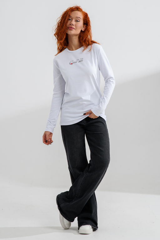 8513 Футболка с длинным рукавом женская