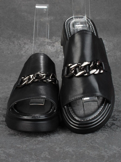 08-PEA122-1 BLACK Босоножки женские (натуральная кожа)