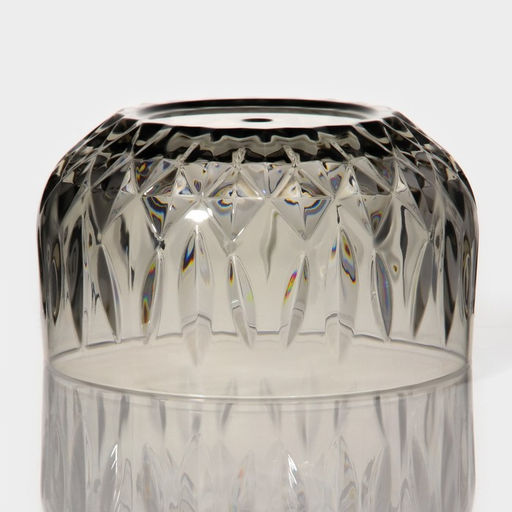 Салатник «Грани», 750 мл, 13.4×7.5 см, пластик, прозрачный, серый