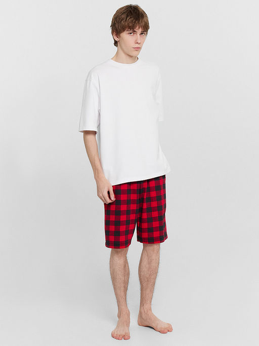 Шорты мужские домашние в клетку - Mark formelle фото 3