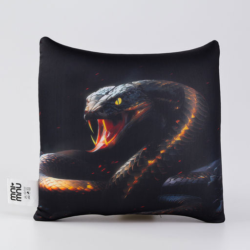 Подушка декоративная антистресс «Змея», чёрная