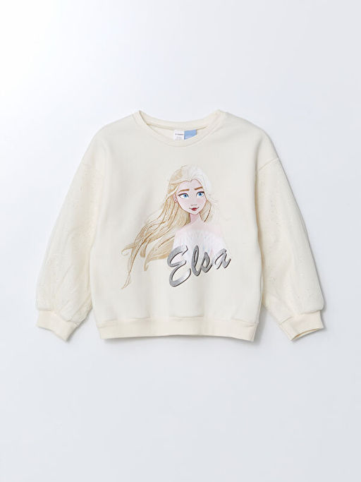 Elsa Bask?l? K?z Bebek Sweatshirt ve Tayt 2li