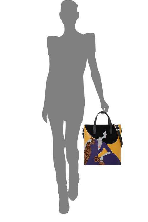 Сумка с аппликацией ДС-220-224 черный+желтый - Protege фото 6