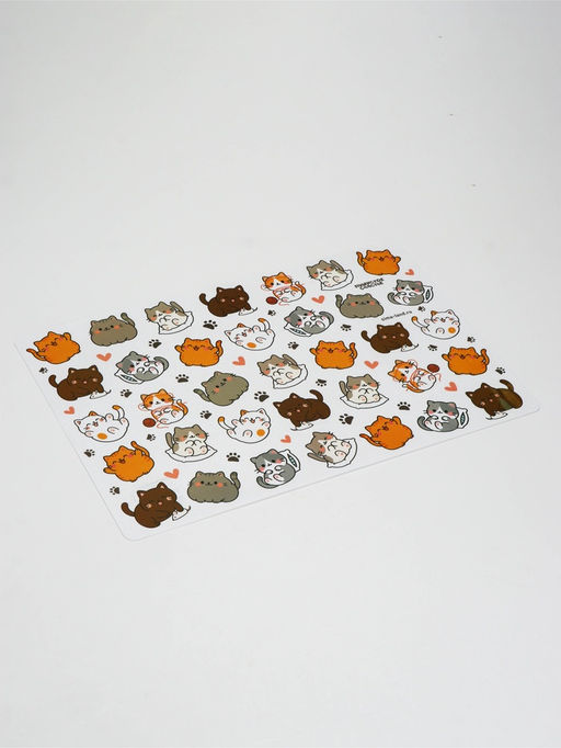 Коврик под миску "Много котиков!", 43х28см