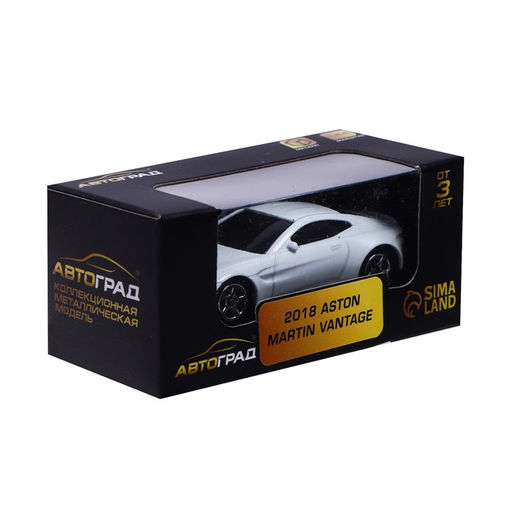 Машина металлическая ASTON MARTIN VANTAGE, 1:64, цвет белый - Автоград фото 4