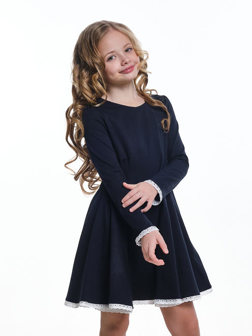 Платье для девочки в школу синее 22-7790 синий - Mini maxi фото 4