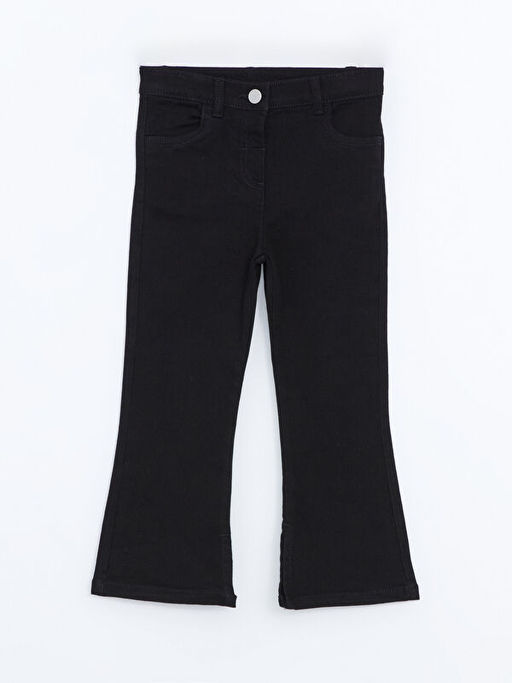 Beli Lastikli K?z ?ocuk Jean Pantolon