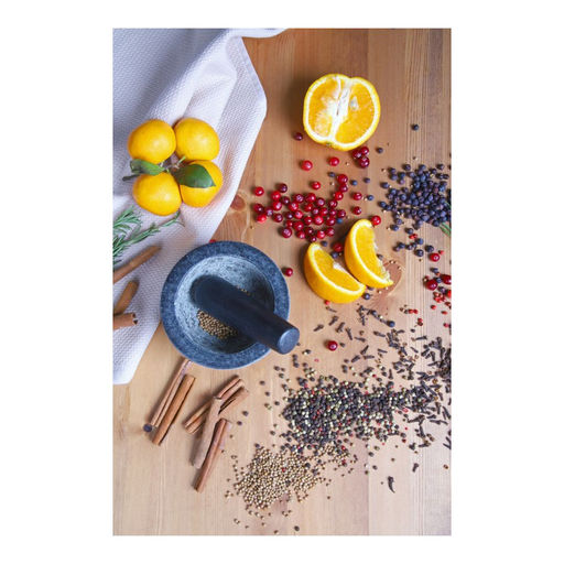 Ступка с пестиком из натурального камня Walmer Granite, 13 см, цвет серый  фото 10